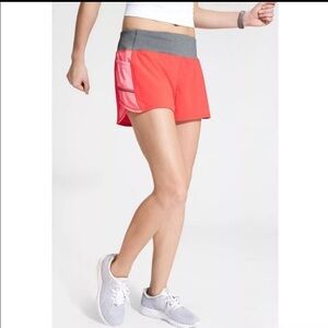 Athleta Perforated Ready Set Go Short Women’s Orange running short size medium